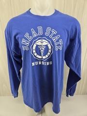 Snead State Nursing Blue Long Sleeve T Shirt Champion Size 2XL Mens