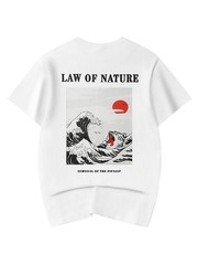 Niepce Men’s Law of Nature Graphic Tee Japanese Streetwear Short Sleeves T-Shirt