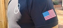 Positive Times T Shirt American Flag On Sleeve Quality Fast Shipping L +x