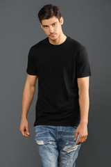 Blanks+ Men’s Heavy Jersey Short Sleeve Tee, 5 Colors, Eco-Cotton Blend