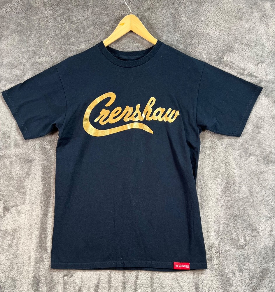 Marathon Clothing Crenshaw T Shirt Mens Medium Navy Blue Nipsey Hussle TMC