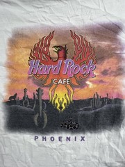 Vintage Hard Rock Cafe Shirt Mens XL White Phoenix Desert Graphic Tee Fire