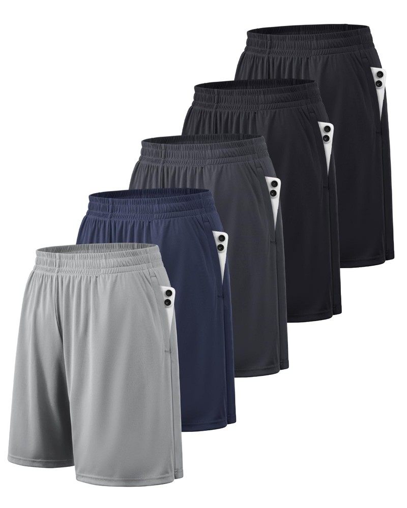 BALENNZ Athletic X-Large, 5 Pack Black, Navy, Dark Grey, Light Grey
