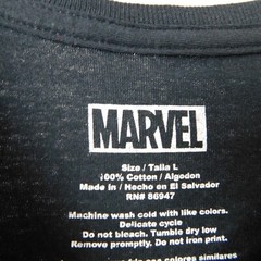 Marvel Short Sleeve Cotton Venom Costume T-Shirt Black Large Halloween