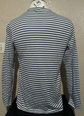 NEW Faherty Men’s Medium Marine Ivory Stripe Cloud Long Sleeve Reversable Tee M