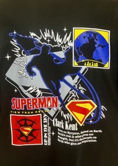 Superman Licenced T-Shirt, Front/Back Screen Print Graphics, Men’s Size L, NEW