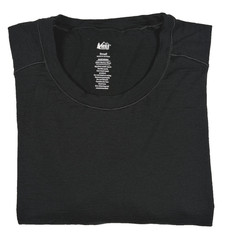REI Co-op Shirt Mens Small Merino Wool Base Layer Black Long Sleeve Outdoor Hike