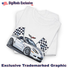 DigiRods Chevy Corvette C6 2013 60th Anniversary Cartoon Car T Shirt