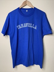 Vintage Taravella Trojans Shirt Mens Sz XL High School Sports Logo Tee 80s