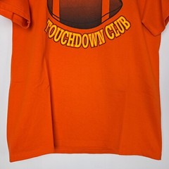 Vintage Football Touchdown Club T-Shirt Mens Large Orange SS JERZEES Made in USA