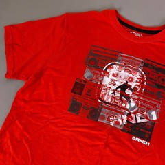AND1 Graphic T-Shirt Men’s XL Red Basketball Boombox Hip Hop Short Sleeve Tee
