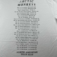 Arctic Monkeys T-Shirt Mens Large White North American Tour 2023 Concert Band
