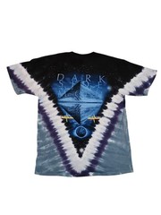 Pink Floyd Dark Side of the Moon Tie Dye T-Shirt Liquid Blue Mens M Double Sided