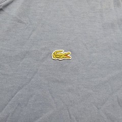 Lacoste T-Shirt Mens Size 6 Blue V-Neck Pima Cotton Short Sleeve Logo Tee