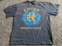 RHUDE Men’s T-Shirt Size Large Paradise Valley Made in USA 100% Cotton