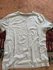 Unbound Merino Mens Large V Neck Gray