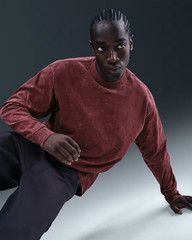HV0127-619 Nike Sportswear Premium Essentials Loose Fit LS Shirt Red Mens S Vary
