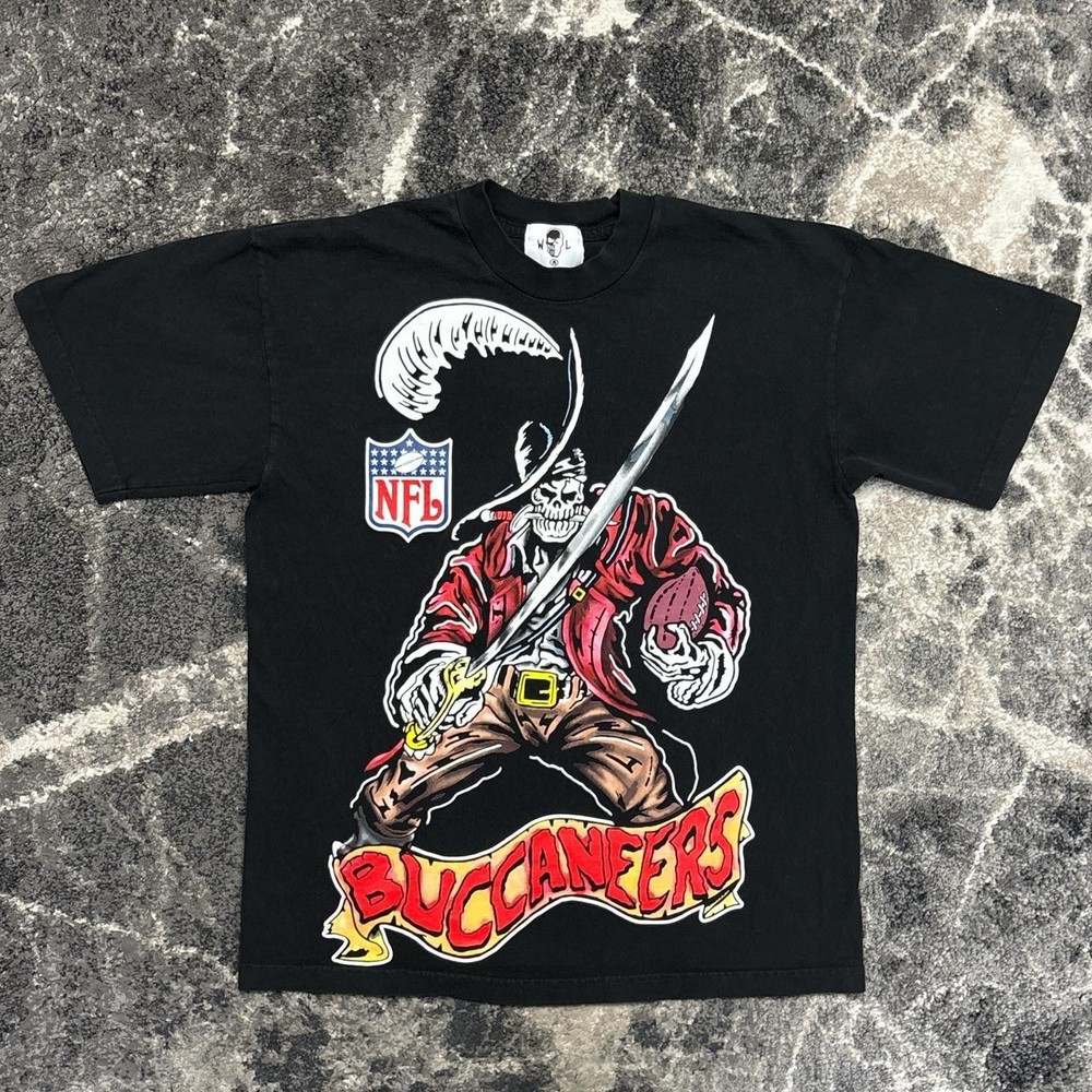 Warren Lotas Tampa Bay Buccaneers Shirt Mens Medium Black Mitchell Ness Florida