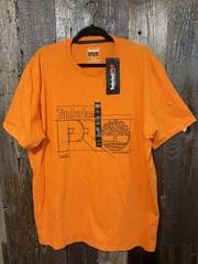 Timberland Pro Men’s Original Fit T Shirt Logo Graphic Sz XL Orange Nwt
