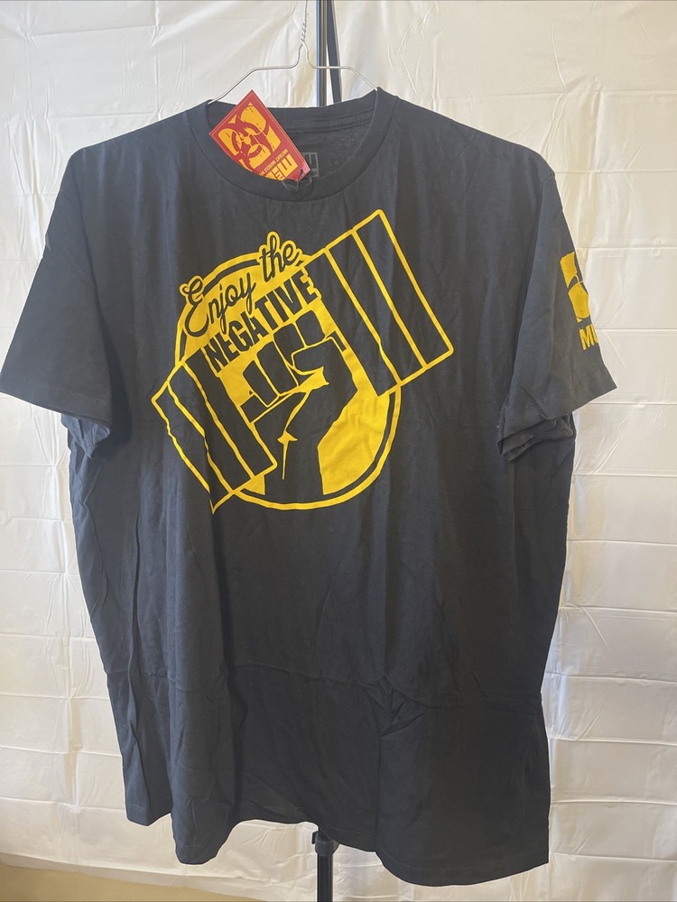 Mutant Muscle Wear Shirt Men 3X Black & Yellow Graphic Print Enjoy The Negative