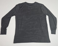 Mossy Oak Shirt Mens Large L Black Performance Long Sleeve Hiking Fishing Tee