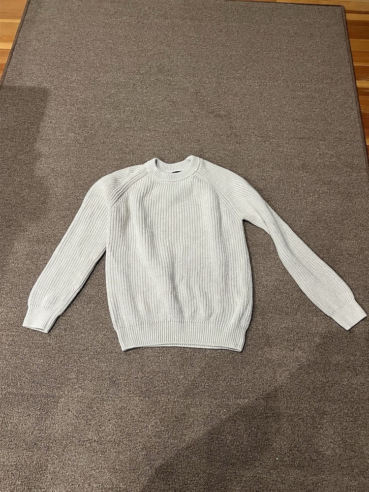 Men’s Quince Fisherman Sweater Beige Size Small Organic Cotton