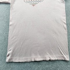 Vintage Fruit Of The Loom Shirt Mens Large Pink Rhinestone Heart Graphic Tee 80s