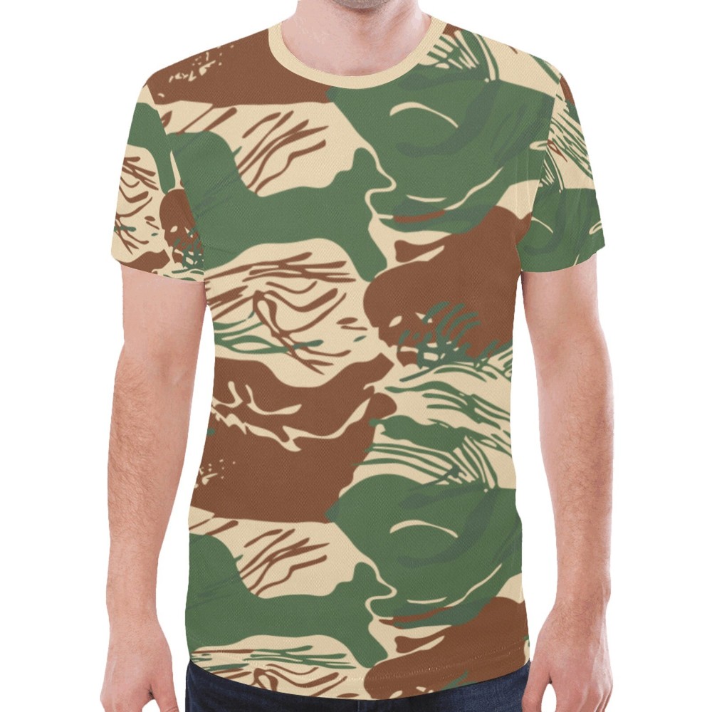Rhodesian Brushstroke v2b Camouflage Sports Tee XS to 5XL
