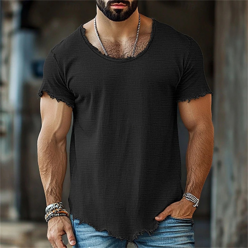 Men’s Sport Short Sleeve Round Neck T-Shirt Classic Casual Slim Fit Shirts