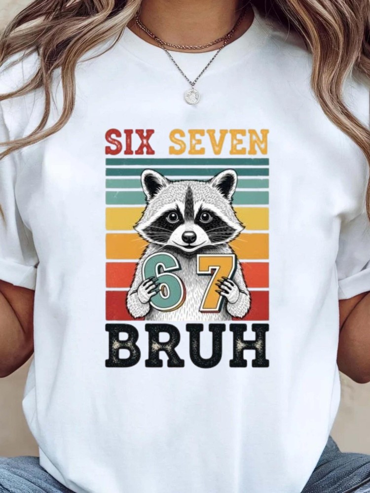 Six Seven Bruh Shirt, 67 Raccoon Shirt, Funny 67 t-shirt, Six Seven Meme Shir