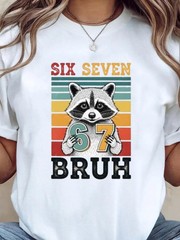 Six Seven Bruh Shirt, 67 Raccoon Shirt, Funny 67 t-shirt, Six Seven Meme Shir