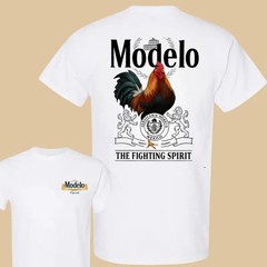Modelo Fighting Spirit Rooster T-Shirt – Colorful Rooster With Crest And Mexican