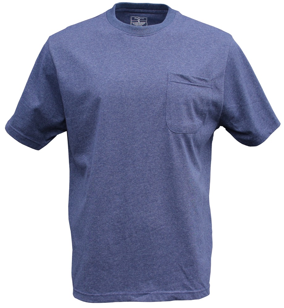 NWT 10XB 10X Big Pocket T-Shirt Cotton Blend Foxfire Tagless in Blue