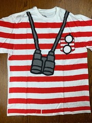 Where’s Waldo? Cosplay Shirt Sz L Halloween Red Stripes Children’s Puzzle Book