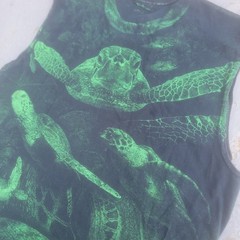 Y2k Sea Turtle nature tank top all over print vacation shirt 100% cotton