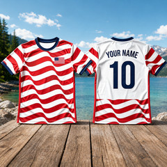 USA Soccer Jersey Personalized Football Fan Team Matching Shirt (S-5XL)