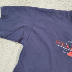 Vintage Starter Shirt Mens Extra Large Blue 90s Made In USA Short Sleeve Casual