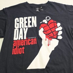Green Day American Idiot Hand Grenade T-Shirt Black Punk Rock Men’s Sz M EUC