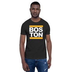 BOSTON BRUINS Run Style T-SHIRT Short Sleeve Tee Ice Hockey Team BOS Champions