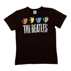 THE BEATLES (2009) John Paul George Ringo Pop Rock Band T-Shirt XS Brown