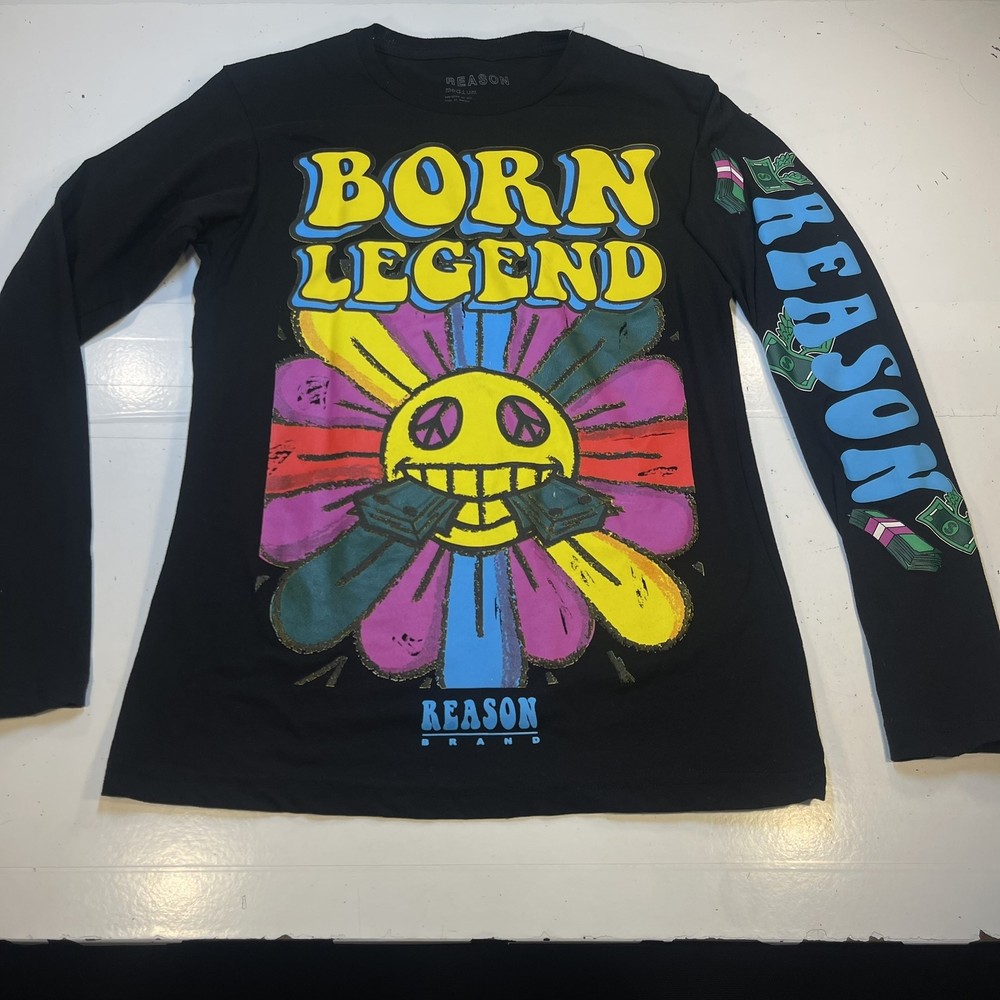 BORN LEGEND Reason Brand Long Sleeve T SHIRT Sz Uni M Street Wear Art