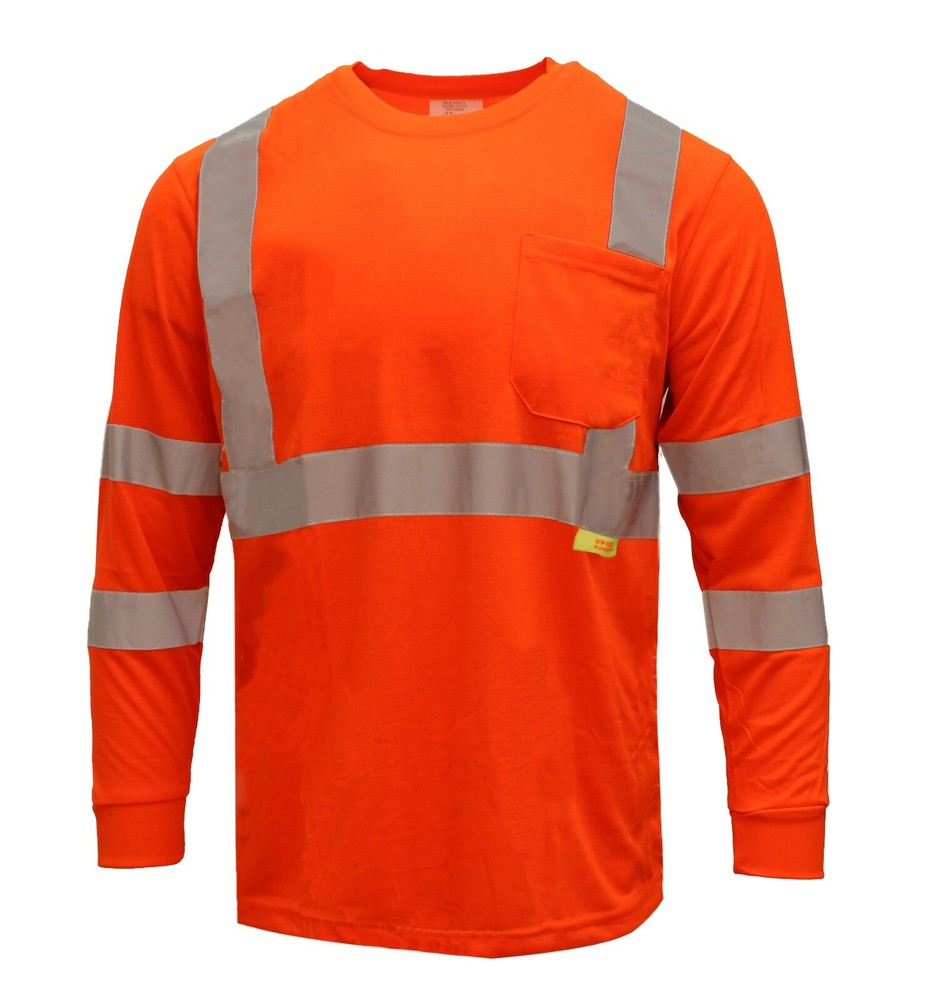Hi Vis T Shirt Class 3 Reflective Safety Long Sleeve HIGH VISIBILITY-L9091/92