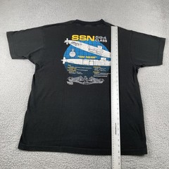 Vtg FOTL Adult XL Black Shirt SSN 594 Class Nuclear Powered Submarine 1991 USA