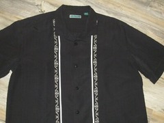 MENS XL SHIRT CUBAVERA CHEST 48 LENGTH 31 75 RAYON 25 POLYESTER VG CONDITION