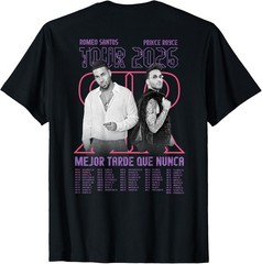 Romeo Santos & Prince Royce BLTN 2026 Tour Photo Chicago ( 2 Side ) T-Shirt