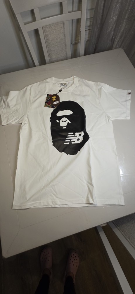 A Bathing Ape x New Balance Graphic Logo Crew Neck T-Shirt Men’s M White