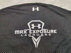 Under Armour Unisex S Max Exposure Lacrosse #34 BlackWhite Mesh Jersey Tank Top