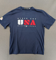 RLX Ralph Lauren 2023 Ryder Cup USA Marco Simone Tee Navy Medium NWT
