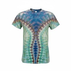 Tie Dye Cotton T-Shirt Colorful Hippie Pattern Short Sleeve Casual Top Mens M