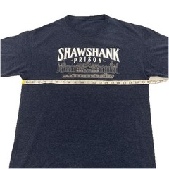 Shawshank Redemption Prison Short Sleeve Graphic Quote T-Shirt Blue ✅ Size Large